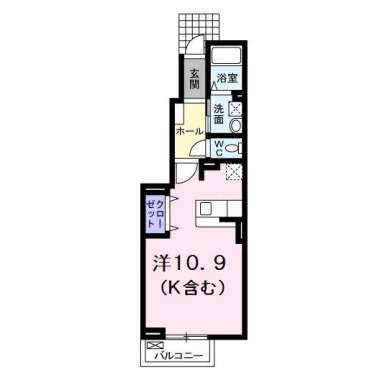 モンテ・リューI 102の間取り図