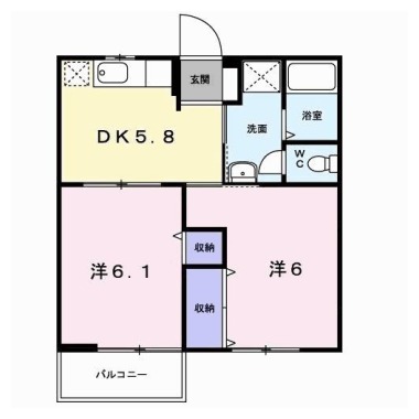 アフロディーテ 202の間取り図