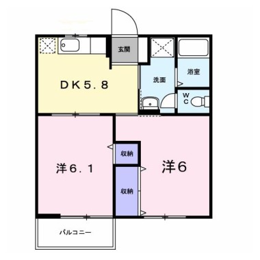 アフロディーテ 205の間取り図