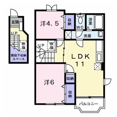 グリーンヒルTADA C 201の間取り図