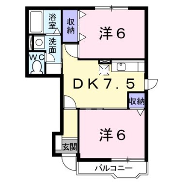 フォワージュI 105の間取り図