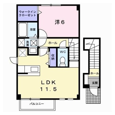 フォルツゥーナ 201の間取り図
