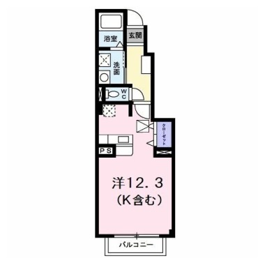 クラージュ 103の間取り図