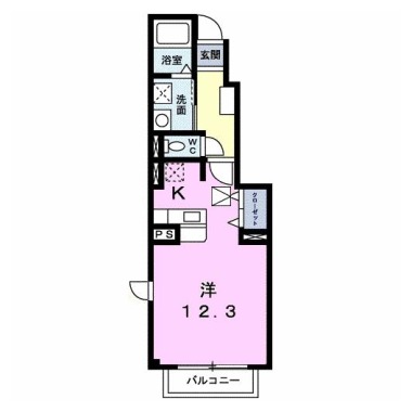 クラージュ 105の間取り図