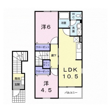 サンパティークC 205の間取り図