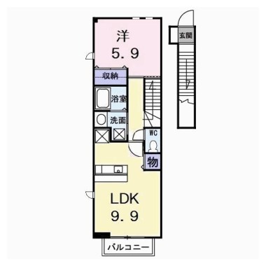 フラン ブリッサ A 205の間取り図