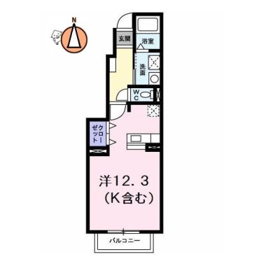 ブルートレイン篠原 A 101の間取り図
