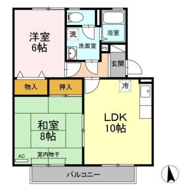 サンブルック佐古I 102の間取り図