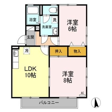 サンブルック佐古I 201の間取り図