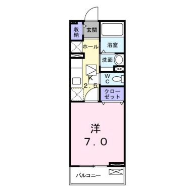 ベルメゾン法花 103の間取り図