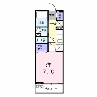 ベルメゾン法花 202の間取り図