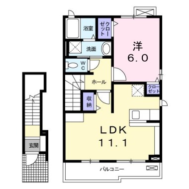 プリマベーラ A 205の間取り図