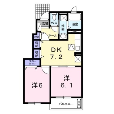 プランドール アン 102の間取り図
