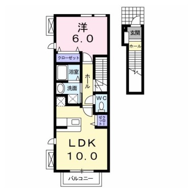 サンパティーク 202の間取り図