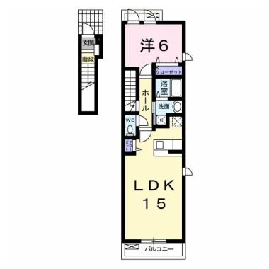 メゾン・コモド C 201の間取り図