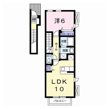 グラース B 201の間取り図