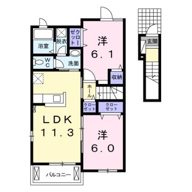 グレーシア A 202の間取り図