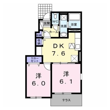 グレーシア B 101の間取り図