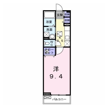 ツインコートA 102の間取り図