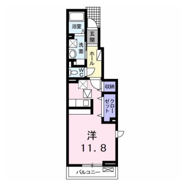 カーサ アルベロディピノA 101の間取り図