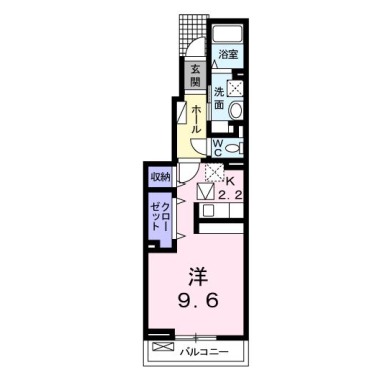 カーサ アルベロディピノA 102の間取り図