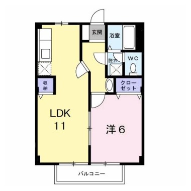 シャルマン北島 A 102の間取り図