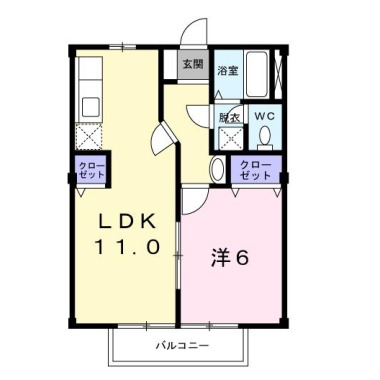 シャルマン北島 A 202の間取り図