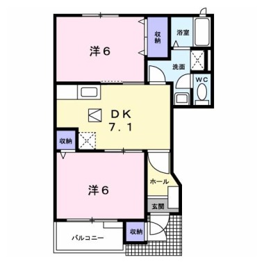 シルエット プリンセスA 103の間取り図