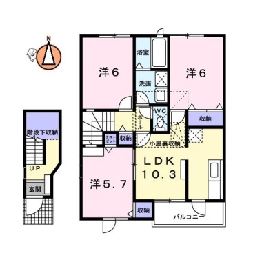 シルエット プリンセスB 201の間取り図