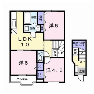 サン パレス クィーン 202の間取り図
