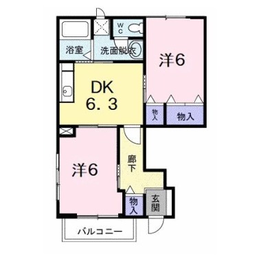 グランディール H 101の間取り図