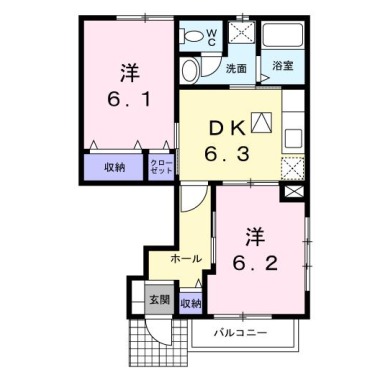 グランディール H 103の間取り図