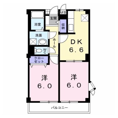 プライム21 201の間取り図