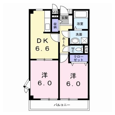 プライム21 203の間取り図