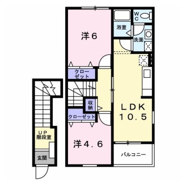 アルエット シャンテ 202の間取り図