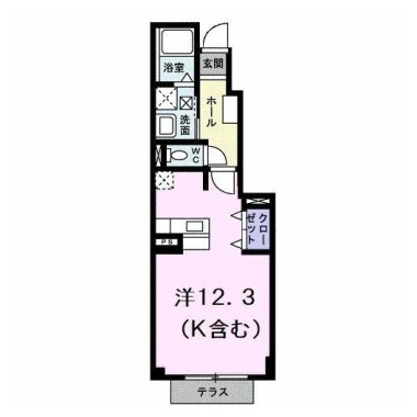 ラ・ヴェール 103の間取り図