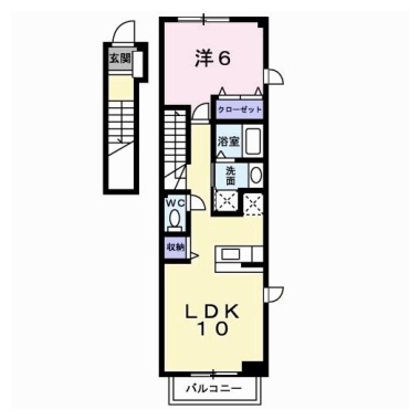 ラ・ヴェール 201の間取り図