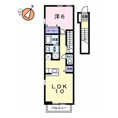 ラ・ヴェール 203の間取り図