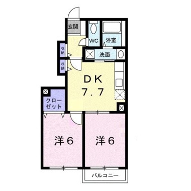サザン・ヴィアーレB 103の間取り図
