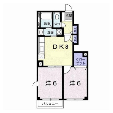 サザン・ヴィアーレB 105の間取り図