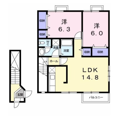 ブルースカイB 203の間取り図