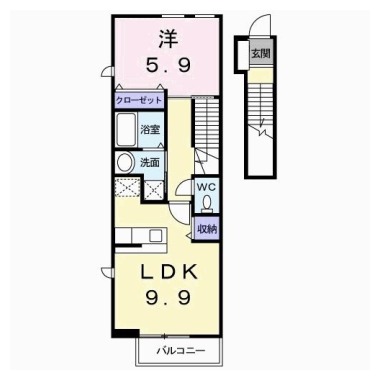 キャプリコートC 203の間取り図