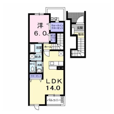 マスターズB 202の間取り図