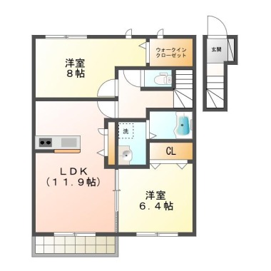 仮)シャーメゾン北田宮 202の間取り図