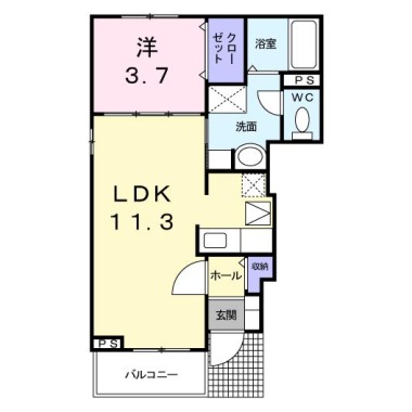 フィールドビーチ 7 101の間取り図