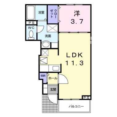 フィールドビーチ 7 105の間取り図