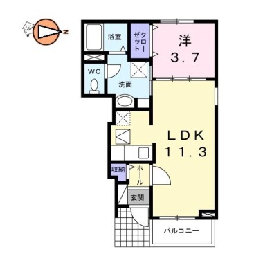 リーフムーン 105の間取り図