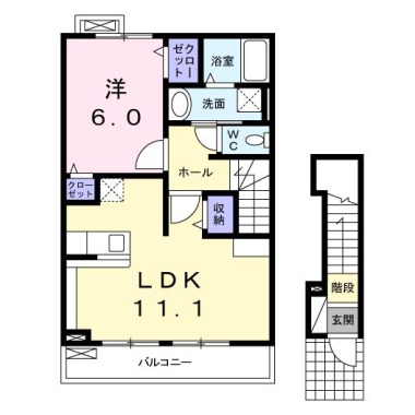 リーフムーン 202の間取り図