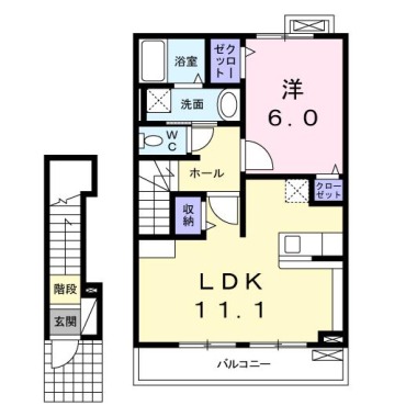 リーフムーン 203の間取り図
