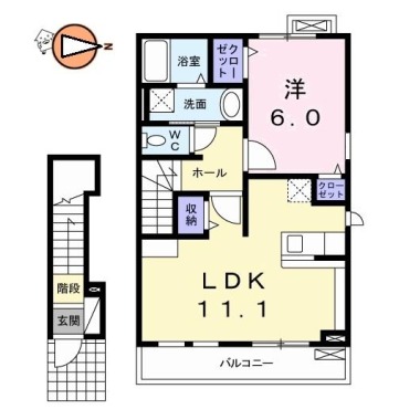 リーフムーン 205の間取り図